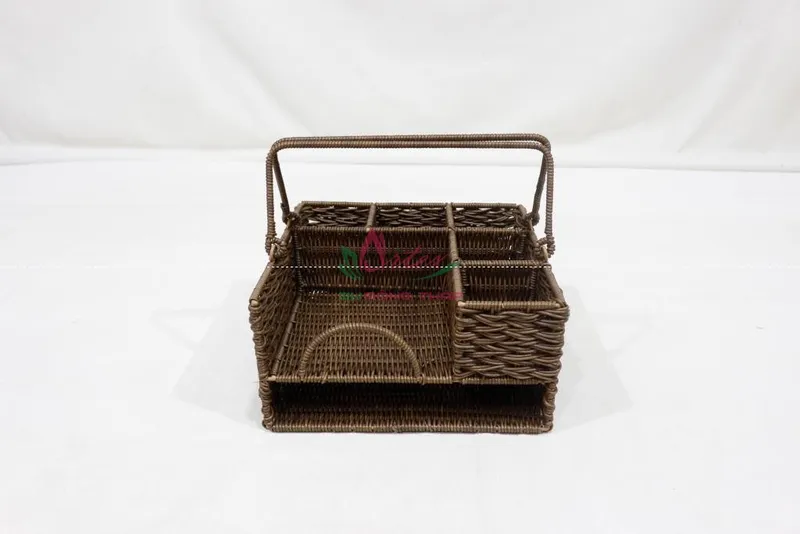 Rattan Export Vietnam Handmade Plastic Rope Tray Factory OEM Wholesale - REX-CH5041A-1BR