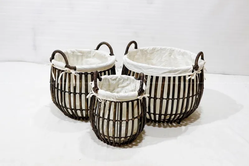Rattan Export Bamboo Basket - REX-BH4074A-3BL
