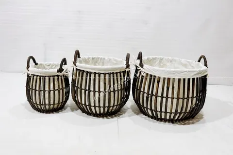 Rattan Export Bamboo Basket - REX-BH4074A-3BL