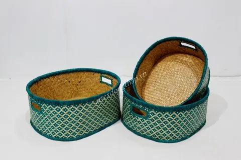 Rattan Export Palm Leaf Basket - REX-BH4761A-3MC