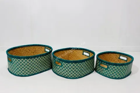 Rattan Export Palm Leaf Basket - REX-BH4761A-3MC