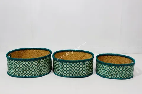 Rattan Export Palm Leaf Basket - REX-BH4761A-3MC