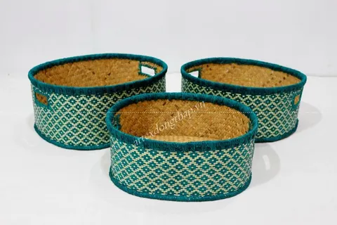 Rattan Export Palm Leaf Basket - REX-BH4761A-3MC