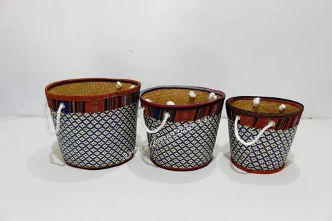 Rattan Export Palm Leaf Basket - REX-BH4924A-3MC