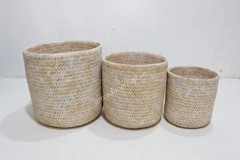 Rattan Export Bamboo Basket - REX-BH5218A-3WH