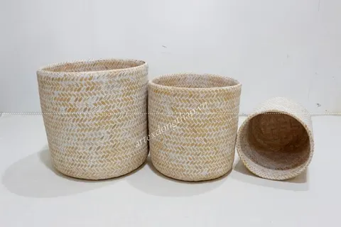 Rattan Export Bamboo Basket - REX-BH5218A-3WH