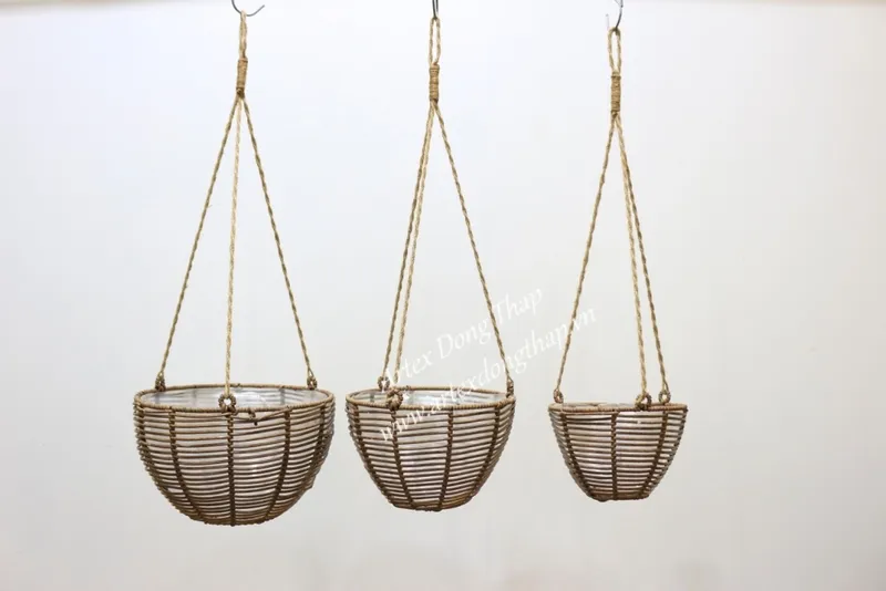 Rattan Export Hanging planter - REX-CH2318A-3BR