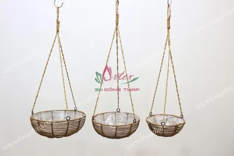 Rattan Export Poly Rattan Hanging planter - REX-CH2319A-3BR