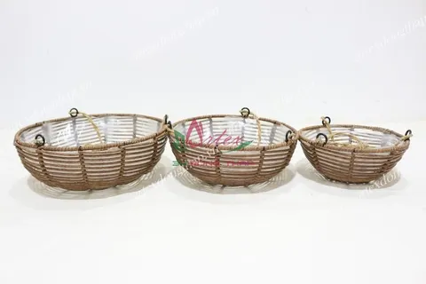 Rattan Export Poly Rattan Hanging planter - REX-CH2319A-3BR