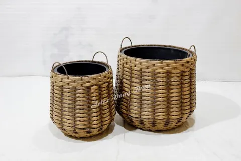 Rattan Export Poly rattan planter - REX-CH2367A-2MC