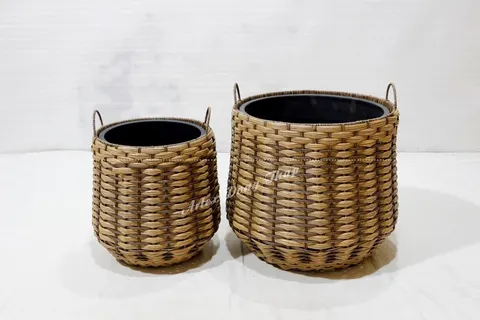 Rattan Export Poly rattan planter - REX-CH2367A-2MC