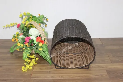 Rattan Export Poly Rattan Pet Basket - REX-CH2878A-1BR