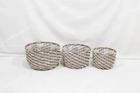 Rattan Export Poly rattan baskets - REX-CH3364A-3MC