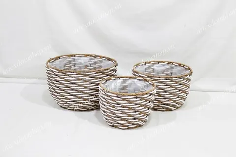 Rattan Export Poly rattan baskets - REX-CH3364A-3MC