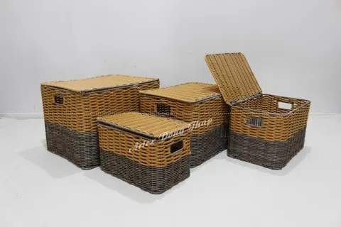 Rattan Export Poly Rattan Trunk - REX-CH3630A-4MC