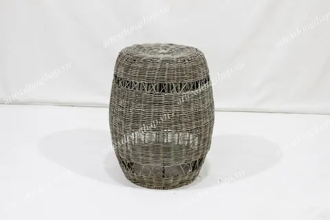 Rattan Export Poly Rattan Stool - REX-CH3707B-1GY