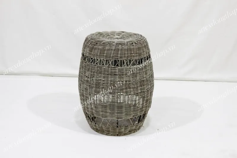 Rattan Export Poly Rattan Stool - REX-CH3707B-1GY