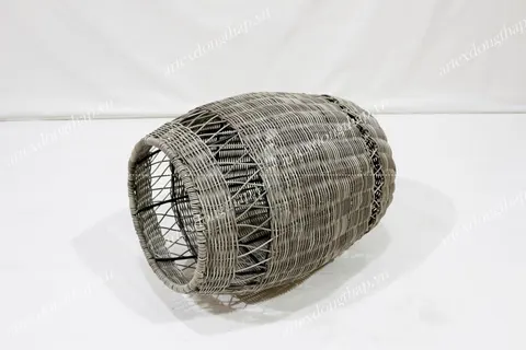 Rattan Export Poly Rattan Stool - REX-CH3707B-1GY