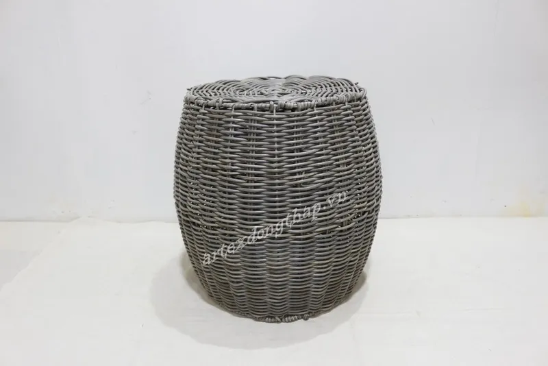 Rattan Export Poly Rattan Stool - REX-CH3745A-1GY