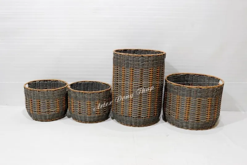 Rattan Export Poly rattan baskets - REX-CH3836A-4MC