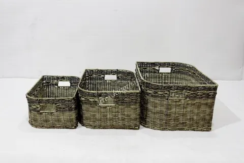 Rattan Export Poly rattan baskets - REX-CH3846A-3MC