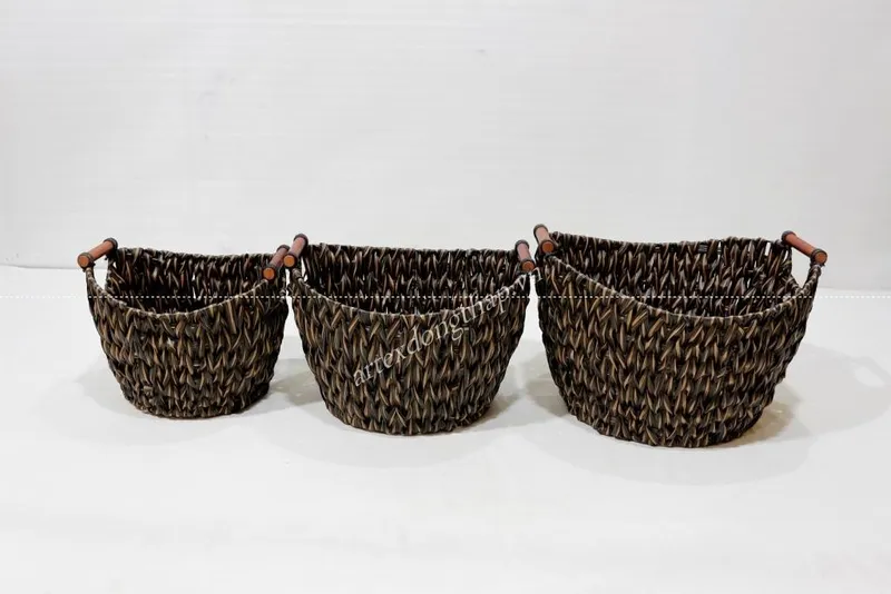 Rattan Export Poly rattan baskets - REX-CH3847A-3MC