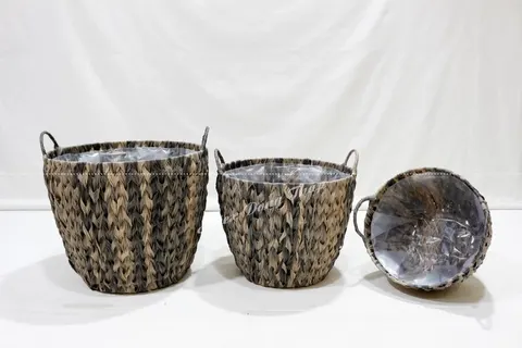 Rattan Export Poly rattan baskets - REX-CH3866B-3GY