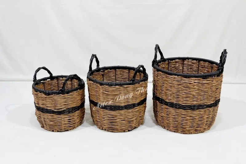 Rattan Export Poly rattan baskets - REX-CH3871A-3MC