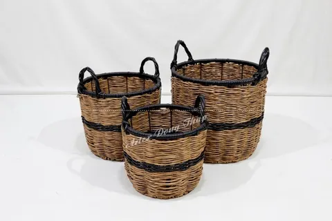 Rattan Export Poly rattan baskets - REX-CH3871A-3MC