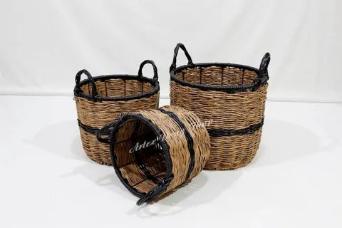 Rattan Export Poly rattan baskets - REX-CH3871A-3MC