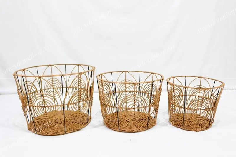 Rattan Export Poly rattan baskets - REX-CH3963A-3BR