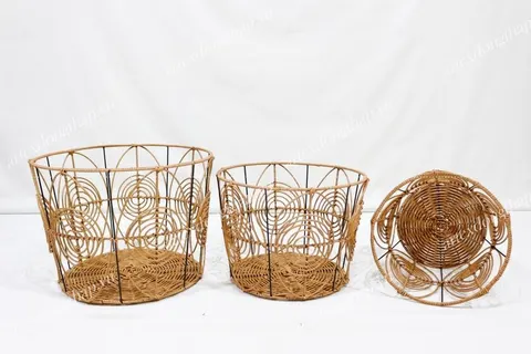 Rattan Export Poly rattan baskets - REX-CH3963A-3BR