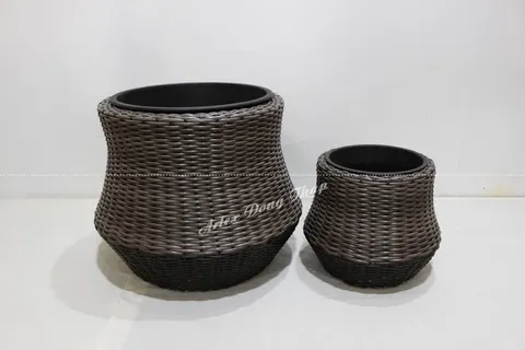 Rattan Export Poly rattan planter - REX-CH4358A-2MC