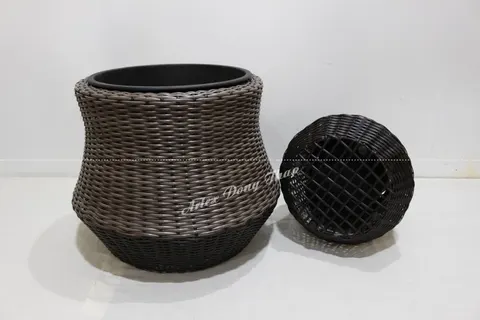 Rattan Export Poly rattan planter - REX-CH4358A-2MC