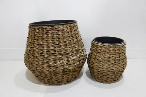 Rattan Export Poly rattan planter - REX-CH4365A-2LBR