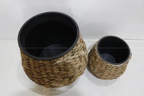 Rattan Export Poly rattan planter - REX-CH4365A-2LBR