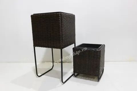 Rattan Export Poly rattan planter - REX-CH4372A-2BR