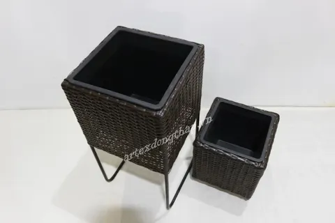 Rattan Export Poly rattan planter - REX-CH4372A-2BR