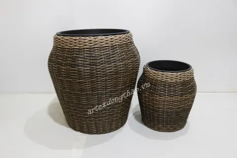 Rattan Export Poly rattan planter - REX-CH4375A-2MC