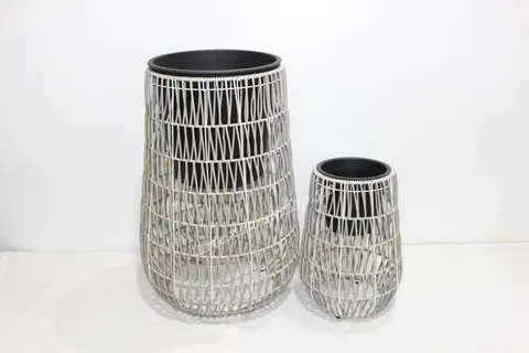 Rattan Export Poly rattan planter - REX-CH4378A-2GY