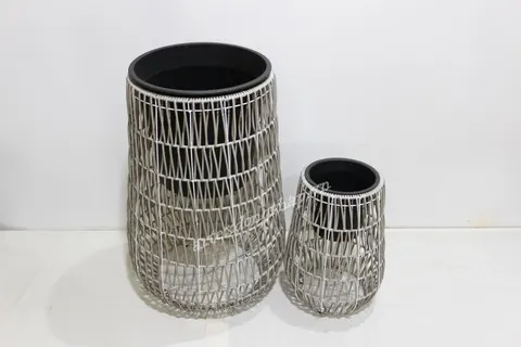 Rattan Export Poly rattan planter - REX-CH4378A-2GY