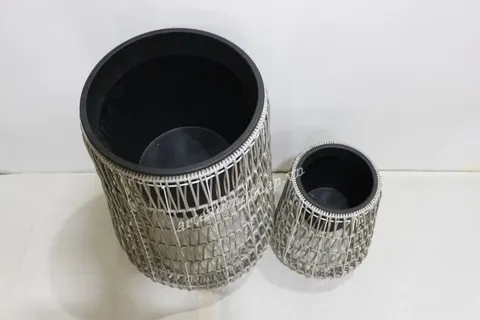 Rattan Export Poly rattan planter - REX-CH4378A-2GY