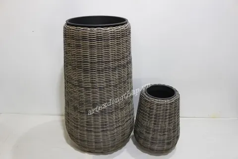 Rattan Export Poly rattan planter - REX-CH4379A-2GY