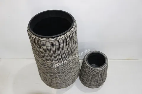 Rattan Export Poly rattan planter - REX-CH4379A-2GY