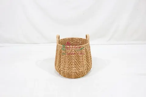 Rattan Export Paper Rope Woven Storage Basket – Eco-Friendly Handmade Organizer - REX-CH4416A-1-2BR