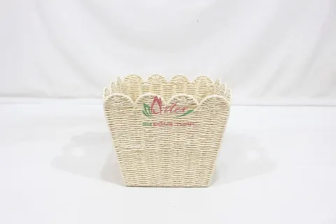 Rattan Export Handmade Paper Rope Storage Basket for Home Organization & Decor - REX-CH4420A-1YL
