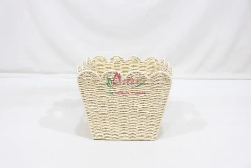 Rattan Export Handmade Paper Rope Storage Basket for Home Organization & Decor - REX-CH4420A-1YL