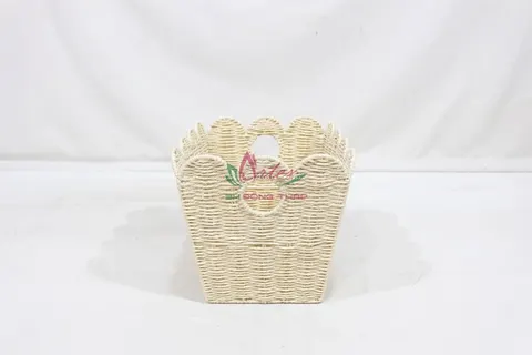 Rattan Export Handmade Paper Rope Storage Basket for Home Organization & Decor - REX-CH4420A-1YL