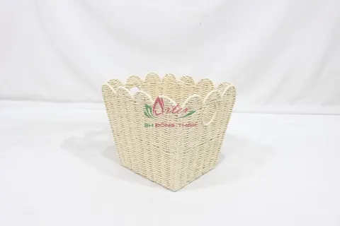 Rattan Export Handmade Paper Rope Storage Basket for Home Organization & Decor - REX-CH4420A-1YL