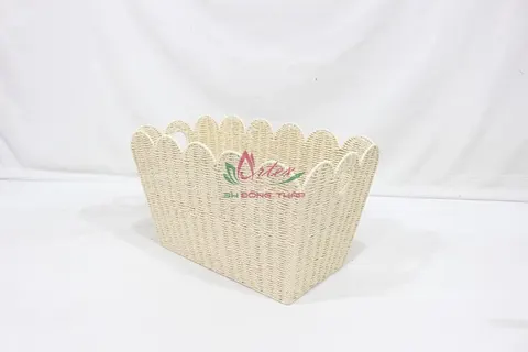 Rattan Export Eco-Friendly Woven Paper Rope Basket for Storage and Home Use - REX-CH4421A-1YL